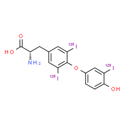 ChemSpider 2D Image | O-[4-Hydroxy-3-(~125~I)iodophenyl]-3,5-bis[(~125~I)iodo]-L-tyrosine | C15H12125I3NO4