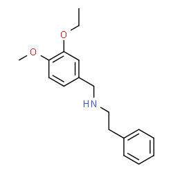 ChemSpider 2D Image | (3-Ethoxy-4-methoxy-benzyl)-phenethyl-amine | C18H23NO2