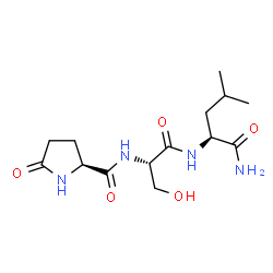 ChemSpider 2D Image | 5-Oxo-L-prolyl-L-seryl-L-leucinamide | C14H24N4O5