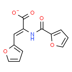 ChemSpider 2D Image | (2Z)-2-(2-Furoylamino)-3-(2-furyl)acrylate | C12H8NO5