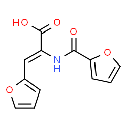 ChemSpider 2D Image | (2Z)-2-(2-Furoylamino)-3-(2-furyl)acrylic acid | C12H9NO5