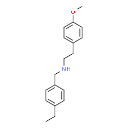 ChemSpider 2D Image | N-(4-Ethylbenzyl)-2-(4-methoxyphenyl)ethanamine | C18H23NO