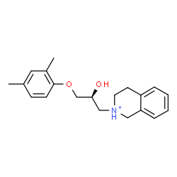 ChemSpider 2D Image | 2-[(2S)-3-(2,4-Dimethylphenoxy)-2-hydroxypropyl]-1,2,3,4-tetrahydroisoquinolinium | C20H26NO2