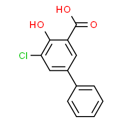 ChemSpider 2D Image | 3-chloro-2-hydroxy-5-phenylbenzoic acid | C13H9ClO3