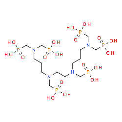 ChemSpider 2D Image | [2-{3-[Bis(phosphonomethyl)amino]propyl}-11,11-dihydroxy-11-oxido-5,9-bis(phosphonomethyl)-2,5,9-triaza-11lambda~5~-phosphaundec-1-yl]phosphonic acid | C14H40N4O18P6