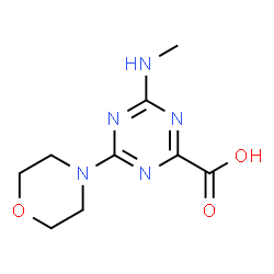 ChemSpider 2D Image | 4-(Methylamino)-6-(4-morpholinyl)-1,3,5-triazine-2-carboxylic acid | C9H13N5O3