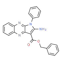 ChemSpider 2D Image | Benzyl 2-amino-1-phenyl-1H-pyrrolo[2,3-b]quinoxaline-3-carboxylate | C24H18N4O2