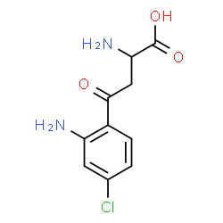 ChemSpider 2D Image | 4-Chloro-DL-kynurenine | C10H11ClN2O3