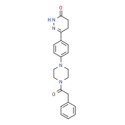 ChemSpider 2D Image | 6-{4-[4-(Phenylacetyl)-1-piperazinyl]phenyl}-4,5-dihydro-3(2H)-pyridazinone | C22H24N4O2
