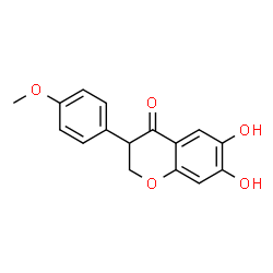 ChemSpider 2D Image | 6,7-Dihydroxy-3-(4-methoxyphenyl)-2,3-dihydro-4H-chromen-4-one | C16H14O5