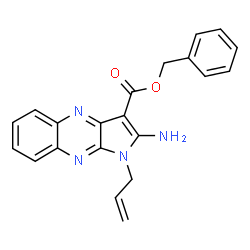 ChemSpider 2D Image | Benzyl 1-allyl-2-amino-1H-pyrrolo[2,3-b]quinoxaline-3-carboxylate | C21H18N4O2