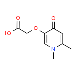ChemSpider 2D Image | [(1,6-Dimethyl-4-oxo-1,4-dihydro-3-pyridinyl)oxy]acetic acid | C9H11NO4