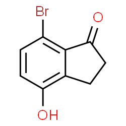 ChemSpider 2D Image | 7-Bromo-4-hydroxy-1-indanone | C9H7BrO2