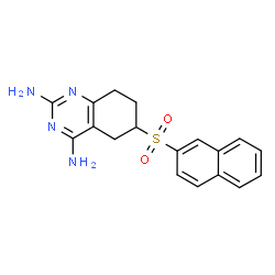 ChemSpider 2D Image | 6-(2-Naphthylsulfonyl)-5,6,7,8-tetrahydro-2,4-quinazolinediamine | C18H18N4O2S