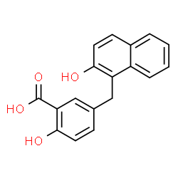 ChemSpider 2D Image | 5-(2-Hydroxy-1-naphtylmethyl)salicylsaeure | C18H14O4