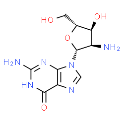 ChemSpider 2D Image | 2'-Amino-2'-deoxyguanosine | C10H14N6O4