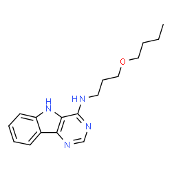 ChemSpider 2D Image | N-(3-Butoxypropyl)-5H-pyrimido[5,4-b]indol-4-amine | C17H22N4O