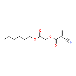 ChemSpider 2D Image | 2-(Hexyloxy)-2-oxoethyl 2-cyanoacrylate | C12H17NO4