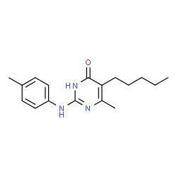 ChemSpider 2D Image | 4-pyrimidinol, 6-methyl-2-[(4-methylphenyl)amino]-5-pentyl- | C17H23N3O