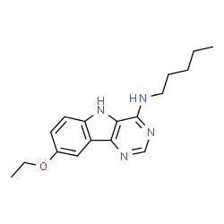ChemSpider 2D Image | 8-Ethoxy-N-pentyl-5H-pyrimido[5,4-b]indol-4-amine | C17H22N4O