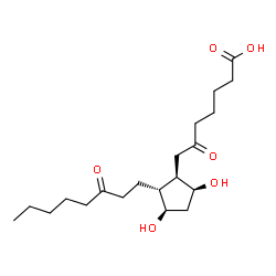 ChemSpider 2D Image | 6,15-diketo-13,14-dihydro-pgf1? | C20H34O6