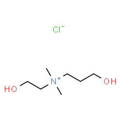 ChemSpider 2D Image | (2-hydroxyethyl)(3-hydroxypropyl)dimethylammonium chloride | C7H18ClNO2