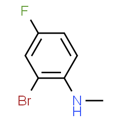 ChemSpider 2D Image | 2-Bromo-4-fluoro-N-methylaniline | C7H7BrFN