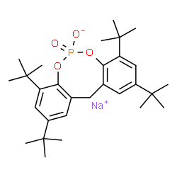 ChemSpider 2D Image | Sodium 2,2'-methylene-bis(4,6-di-tert-butylphenyl) phosphate | C29H42NaO4P