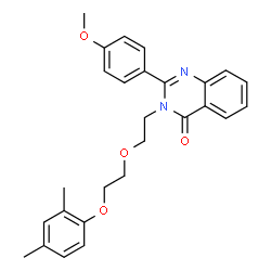 ChemSpider 2D Image | 3-{2-[2-(2,4-Dimethylphenoxy)ethoxy]ethyl}-2-(4-methoxyphenyl)-4(3H)-quinazolinone | C27H28N2O4