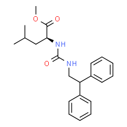 ChemSpider 2D Image | Methyl N-[(2,2-diphenylethyl)carbamoyl]-L-leucinate | C22H28N2O3