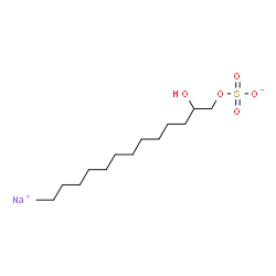 ChemSpider 2D Image | Sodium 2-hydroxytetradecyl sulfate | C14H29NaO5S