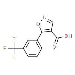 ChemSpider 2D Image | 5-[3-(Trifluoromethyl)phenyl]-1,2-oxazole-4-carboxylic acid | C11H6F3NO3