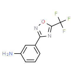 ChemSpider 2D Image | 3-[5-(Trifluoromethyl)-1,2,4-oxadiazol-3-yl]aniline | C9H6F3N3O