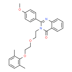 ChemSpider 2D Image | 3-{2-[2-(2,6-Dimethylphenoxy)ethoxy]ethyl}-2-(4-methoxyphenyl)-4(3H)-quinazolinone | C27H28N2O4