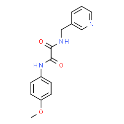 ChemSpider 2D Image | N-(4-Methoxyphenyl)-N'-(3-pyridinylmethyl)ethanediamide | C15H15N3O3