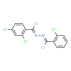 ChemSpider 2D Image | 2,4-Dichloro-N-[(Z)-chloro(2-chlorophenyl)methylene]benzenecarbohydrazonoyl chloride | C14H7Cl5N2