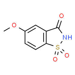 ChemSpider 2D Image | 5-Methoxy-1,2-benzothiazol-3(2H)-one 1,1-dioxide | C8H7NO4S