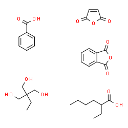 ChemSpider 2D Image | benzoic acid; 2-ethylhexanoic acid; 2-ethyl-2-(hydroxymethyl)propane-1,3-diol; furan-2,5-dione; isobenzofuran-1,3-dione | C33H42O13
