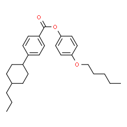 ChemSpider 2D Image | 4-(Pentyloxy)phenyl 4-(4-propylcyclohexyl)benzoate | C27H36O3