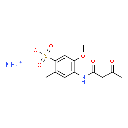 ChemSpider 2D Image | Ammonium 4-(acetoacetylamino)-5-methoxy-2-methylbenzenesulfonate | C12H18N2O6S
