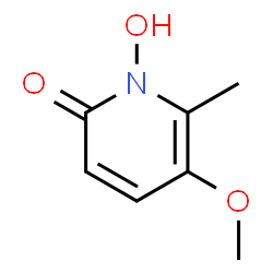 ChemSpider 2D Image | 1-Hydroxy-5-methoxy-6-methyl-2(1H)-pyridinone | C7H9NO3