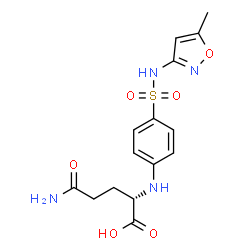 ChemSpider 2D Image | N~2~-{4-[(5-Methyl-1,2-oxazol-3-yl)sulfamoyl]phenyl}-L-glutamine | C15H18N4O6S