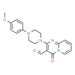 ChemSpider 2D Image | 2-[4-(4-Methoxyphenyl)-1-piperazinyl]-4-oxo-4H-pyrido[1,2-a]pyrimidine-3-carbaldehyde | C20H20N4O3