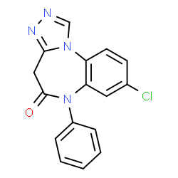 ChemSpider 2D Image | 8-Chloro-6-phenyl-4H-[1,2,4]triazolo[4,3-a][1,5]benzodiazepin-5(6H)-one | C16H11ClN4O