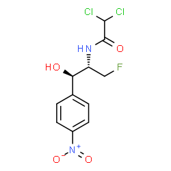 ChemSpider 2D Image | 2,2-Dichloro-N-[(1R,2S)-3-fluoro-1-hydroxy-1-(4-nitrophenyl)-2-propanyl]acetamide | C11H11Cl2FN2O4