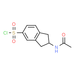 ChemSpider 2D Image | 2-Acetamido-5-indanesulfonyl chloride | C11H12ClNO3S