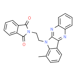 ChemSpider 2D Image | 2-[2-(7-Methyl-6H-indolo[2,3-b]quinoxalin-6-yl)ethyl]-1H-isoindole-1,3(2H)-dione | C25H18N4O2