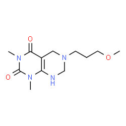 ChemSpider 2D Image | 6-(3-Methoxypropyl)-1,3-dimethyl-5,6,7,8-tetrahydropyrimido[4,5-d]pyrimidine-2,4(1H,3H)-dione | C12H20N4O3