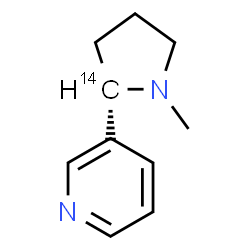 ChemSpider 2D Image | 3-[(2S)-1-Methyl(2-~14~C)-2-pyrrolidinyl]pyridine | C914CH14N2