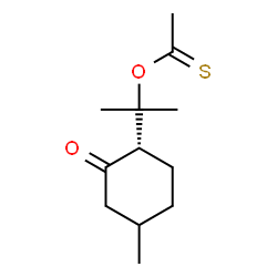 ChemSpider 2D Image | O-{2-[(1S)-4-Methyl-2-oxocyclohexyl]-2-propanyl} ethanethioate | C12H20O2S